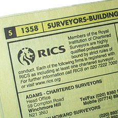 RICS logo in the Yellow Pages